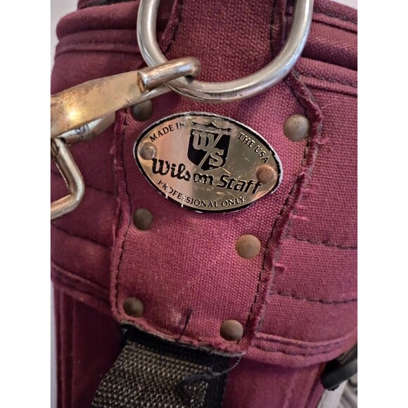 Wilson Staff Professional Golf Club Bag - 3 Slots, Vintage? Maroon Red USA - Picture 1 of 10